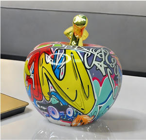 Fabbrica tutto poli resina <span class=keywords><strong>apple</strong></span> ornamenti prodotto fortunato decorazione per la casa ornamenti in rame piccola arte scultura colorata - Product Image 5