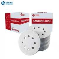 DNSCHIE Disques abrasifs à crochets et boucles en oxyde d'aluminium blanc haute dureté, 5 pouces (125 mm), 8 trous, 120-400, lot de 60 pièces OEM, garantie 3 ans