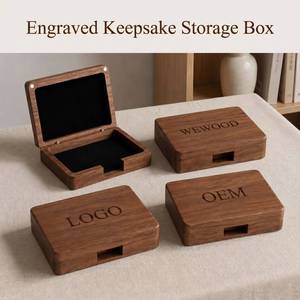 Wooden Decorative <b>Storage</b> Keepsake Boxes Walnut Handmade Walnut Wooden Box Keepsakes Photos Jewelry <b>Ring</b> Wedding Gift Box - Product Image 6
