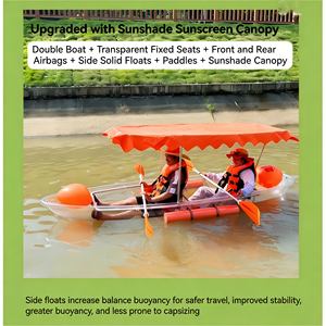 Vente en gros d'usine Kayak transparent de haute qualité Kayak transparent pour <span class=keywords><strong>2</strong></span> personnes avec fonction de gonflage rapide pour la pêche et <span class=keywords><strong>les</strong></span> excursions de <span class=keywords><strong>camping</strong></span> - Product Image 6