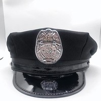 Sombrero de Cosplay de oficial de policía adulto, accesorios de poliéster de estilo informal para puesta en escena, Gorras de fiesta de Halloween para festivo