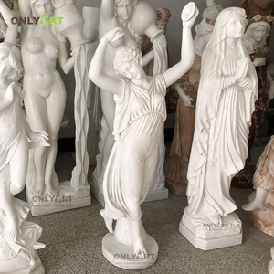 Statuette <span class=keywords><strong>de</strong></span> la vierge marie en pierre sculptée, Statue religieuse, antique et chrétien, blanc, marbre, idéal pour cadeau - Product Image 6