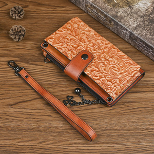 Ando Bag Bolso bandolera de cuero genuino para mujer, bolso de hombro pequeño con estampado floral vintage - Product Image 1