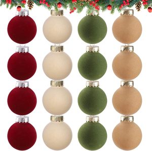 Flocked Xmas <b>Tree</b> Ball <b>Ornaments</b> 8CM Velvet Christmas <b>Ornaments</b> Flocked Christmas <b>Tree</b> Ball Christmas Velvet Balls <b>Tree</b> <b>Ornament</b> - Product Image 4
