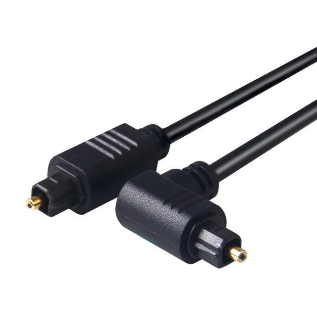 90 Degree Angle Digital Optical Audio Cable Toslink SPDIF Coaxial Fiber Optic Cable