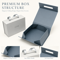 Boîtes rigides personnalisées de luxe pour sacs à main, emballage cadeau, forme de livre, carton, pelliculage brillant, fermeture magnétique, recyclées