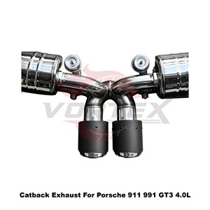 Vortex Aggressive Sport Sound Valved Stainless Steel <b>Exhaust</b> Fits Porsche 911 991 GT3 4.0L Racing Setup - Product Image 6