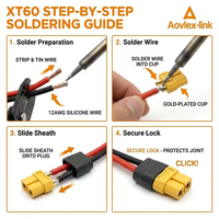 Câble Assemblé Personnalisé Fiche Mâle-Femelle Amass XT60 Connecteur XT30 XT90 XT120 Câble XT60