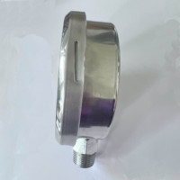 Manomètre à diaphragme HM à installation verticale, pression positive 7,25-10 psi, montage inférieur, verre acrylique, cadran en acier inoxydable