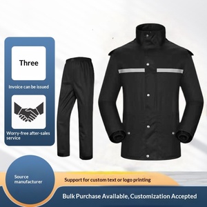 Mens Oxford Waterproof Raincoat Suit Transparent <strong>Face</strong> <strong>Shield</strong> Hood Reflective Windproof Rainwear for Motorcycle Hiking - Product Image 3