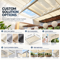 Stores solaires Yun Zhu pour lucarnes et auvents, stores télécommandés anti-UV pour patio, résidence, galerie