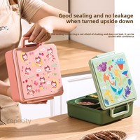 Boîte à bento portable pour étudiants, avec compartiment micro-ondable, pour cantine, salade et repas, avec couvercle en plastique