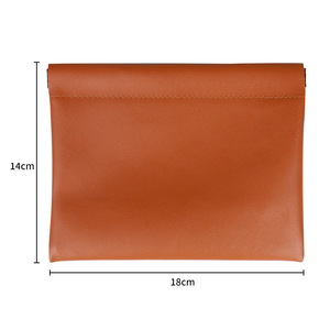 Custom PU Leather Makeup <b>Bag</b> Easy Open Design Waterproof <b>Mini</b> Pouch for Women Daily Carry - Product Image 6