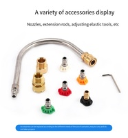 Prix usine nettoyeur haute pression Lance télescopique pistolet à eau Kit de nettoyage baguette d'extension avec connexion rapide 1/4''