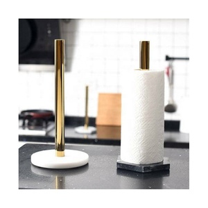 Soporte Mable, rollo de papel dorado, servilletero, soporte para pañuelos de cocina, soporte para toallas de papel con Base de mármol para Cocina - Product Image 5
