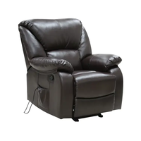 Offre Spéciale nouveau fauteuil de canapé inclinable manuel en cuir PU noir pour salon