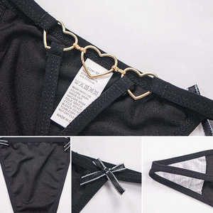 Vendita calda all'ingrosso della fabbrica di PASUXI da donna perizoma da donna perizoma da donna fiore lucido cuore a catena pizzo Sexy mutandine di biancheria intima da donna - Product Image 3