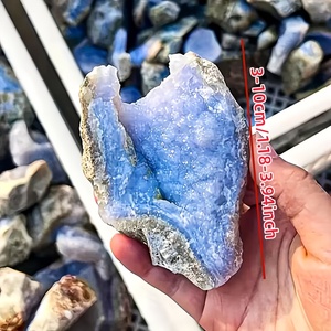 Natural High-qualityBlue Lace Agate <b>Crystal</b> Quartz Geode for Healing and Protection in Stock US Warehouse 3 Days Delivery - Product Image 5