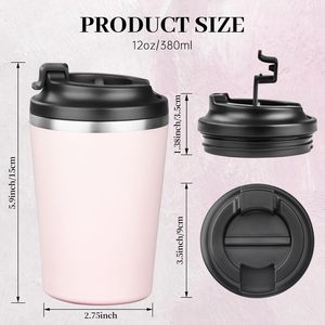 Mugs et tasses isothermes en acier inoxydable à double paroi, revêtement poudré, personnalisables avec logo, best-seller, vente en gros - Product Image 3