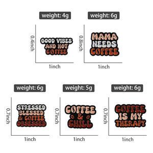 Goede Vibes En Hete Koffie Emaille Pin Grappige Citaat Broche Sieraden Cadeau Voor Koffieliefhebbers Vrienden Bulk Groothandel - Product Image 6