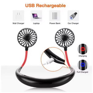 Ventilador de Cuello Manos Libres, Ventilador USB Deportivo, Mini Ventilador Portátil para Colgar en el Cuello - Product Image 5