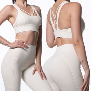 XINXU nouveau dos nu <span class=keywords><strong>luxe</strong></span> Gym doux confortable Nylon vêtements <span class=keywords><strong>de</strong></span> <span class=keywords><strong>sport</strong></span> Fitness ensemble soutien maigre femmes Yoga ensembles - Product Image 6