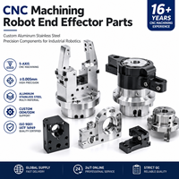 Pièces d'effector de robot de fraisage CNC, composants de précision personnalisés en aluminium et acier inoxydable pour la robotique industrielle