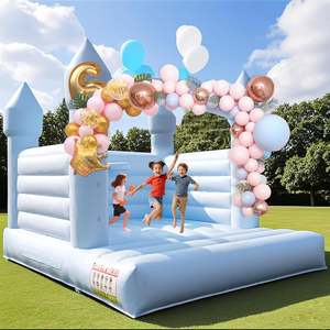 Livraison rapide en quelques jours, château gonflable de qualité commerciale avec toboggans pour mariage - Product Image 1
