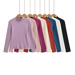 Maglia Termica da <span class=keywords><strong>Donna</strong></span> a Maniche Lunghe con Collo Alto, Aderente, Foderata in Pile, Tinta Unita, Lunghezza Regolare - Product Image 1