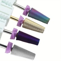 Forets à ongles professionnels 5-en-1 en acier au tungstène 2XF, multifonctionnels en carbure haute dureté pour la suppression durable du gel