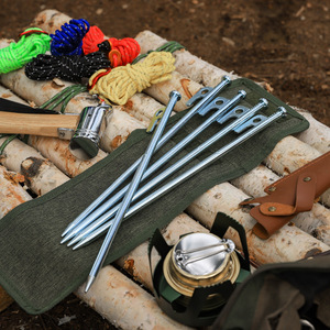 Piquets de tente en acier pour extérieur, 20 cm, 30 cm, 40 cm, robustes, pour camping, bâche, alpinisme, plage, neige - Product Image 3