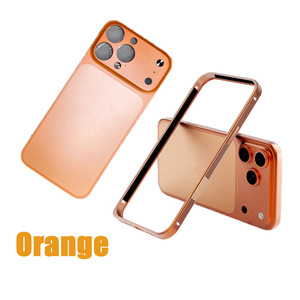 Coque de téléphone portable pour <span class=keywords><strong>iPhone</strong></span> 16Promax/17Promax, anti-chute, ultra-fine, texture métallique, dissipation de chaleur, rayures, plaque arrière - Product Image 2