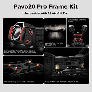 BETAFPV Pavo20 Pro Brushless Whoop Quadcopter 4K FPV Freestyle Shooting 1104 7200KV Motor 2-3S 20A 450-650mAh Kits de drones - Product Image 2