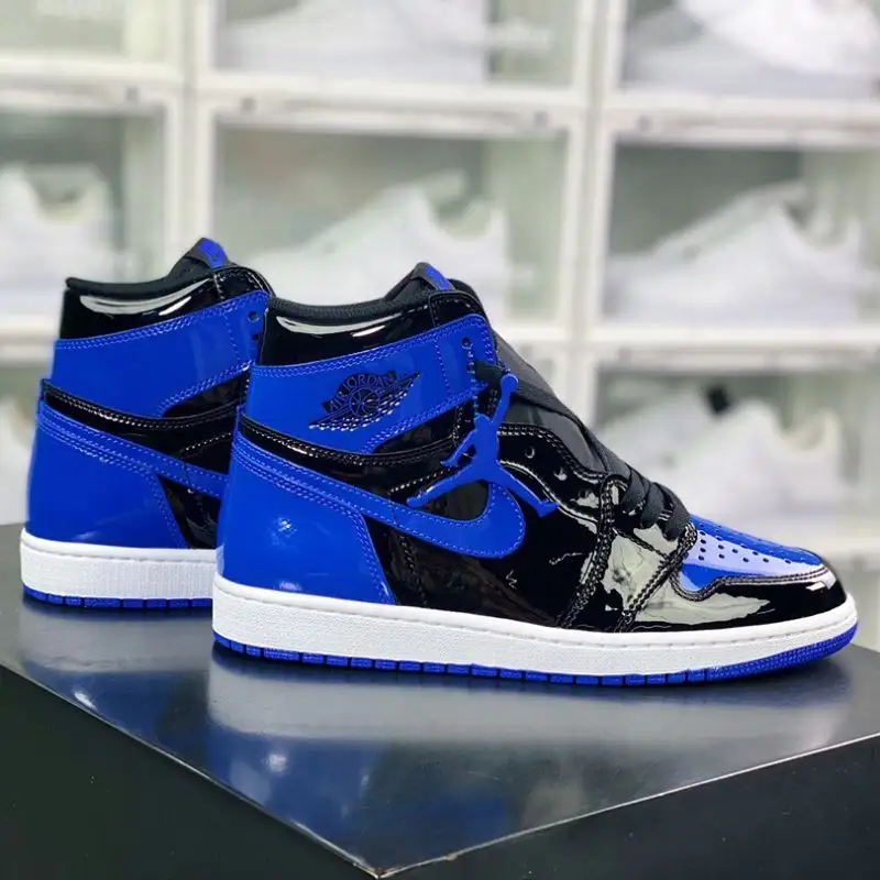 Nike – Air Jordan 1 Retro High OG noir bleu Royal, chaussures de Sport extérieur à coussin, chaussures de course de créateurs
