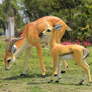 Fun Decor a grandezza naturale realizzato a mano in fibra di vetro statua di antilope realistica scultura animale <span class=keywords><strong>Gazelle</strong></span> <span class=keywords><strong>Animal</strong></span> Theme Park - Product Image 3