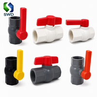 Prix d'usine SWD Vanne à boisseau sphérique octogonale en PVC DN15 à DN100 étanche et facile à utiliser pour le traitement de l'eau et l'irrigation