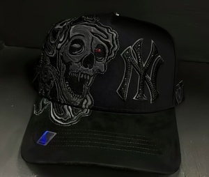 หมวกแก๊ปปักลายส่วนตัว OEM/ODM ผ้าหนังกลับทรง 5 แฉก แบบ Snapback รุ่น Sad <span class=keywords><strong>Boyz</strong></span> ของแท้ Gorras G5 Barbas Beard - Product Image 4