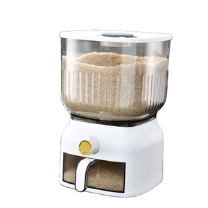 <b>Large</b> <b>Plastic</b> Foldable <b>Storage</b> Box Dustproof 13kg Rice and Kitchen Cereal Container with Pulleys Sealed for Food <b>Storage</b> - Product Image 1