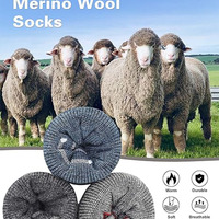 Chaussettes en laine mérinos pour homme, chaussettes thermiques - Chaussettes de sport pour homme, adaptées à la randonnée, au trekking, au camping