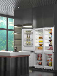 Réfrigérateur commercial encastrable à double porte, sans givre, pour hôtel et usage domestique, 170L réfrigérateur/62L congélateur, vente directe usine - Product Image 3