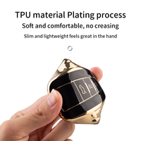 RYHX Housse de protection pour clé en TPU écologique avec bordure dorée pour voitures Toyota (Logo personnalisé, modèles multi-années)