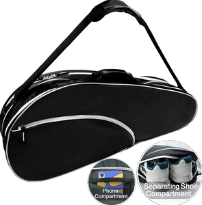 Bolsa de Raqueta de Bádminton y Tenis Personalizada de Gran Capacidad, de un Solo Hombro, para Mujeres y Hombres, Impermeable, Mochila de Pádel - Product Image 6