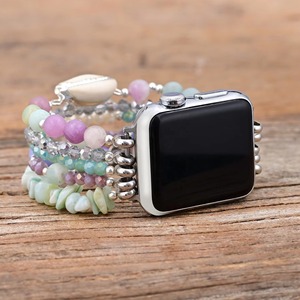 Trendybay pierre gemmes naturelles créatives pour <span class=keywords><strong>Apple</strong></span> <span class=keywords><strong>Watch</strong></span> Band perles Boho 3X Wrap Vegan corde montre <span class=keywords><strong>Bracelet</strong></span> <span class=keywords><strong>Bracelet</strong></span> <span class=keywords><strong>Bracelet</strong></span> - Product Image 3
