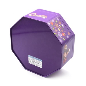 Bát giác hình dạng sô cô la Cookie Biscuit hộp kim loại - Product Image 3