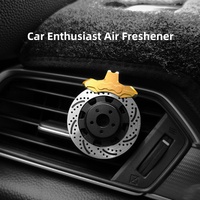 Diffuseur d'arômes créatif pour voiture, en forme de disque de frein de course, à clipser sur grille d'aération, décoration intérieure de luxe, cadeau idéal pour les amateurs de voitures
