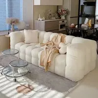 Beyaz oyuncak bölüm kanepe modüler oturma odası mobilya lüks kumaş kanepe