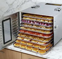 Déshydrateur Alimentaire Électrique en Acier Inoxydable à 10 Plateaux pour Fruits et Légumes, Petit Modèle Domestique