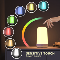 Lampe de chevet intelligente RGB avec capteur de lumière, mode musique, contrôle tactile, ambiance, pour la maison, la chambre à coucher, le salon, le bar