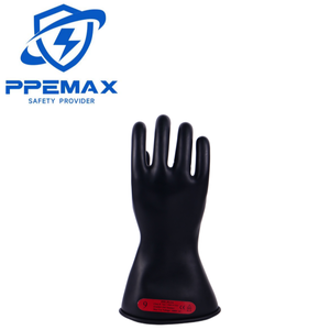 Guantes Aislantes de Voltaje Flexibles de Caucho Negro Clase 0 con Textura Lisa, Guantes de Seguridad para Trabajadores Linieros, Máx. Voltaje de uso 5000V - Product Image 4