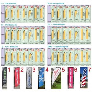 Custom2.8M Beach Flag Event Sail Flags Custom Advertising Teardrop Flag - Product Image 3